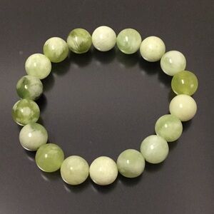 Serpentine Jade 10mm Natural Stone Beads Stretchable Bracelet